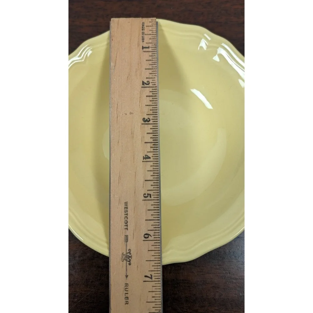 Vintage 1960s Federalist Ironstone Buttercup Yellow Plate & Bowl Set Japan 4239